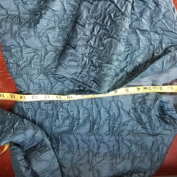 Eileen Fisher xs Teal Bolero Silk Cropped Jacket - Picture 3 of 8